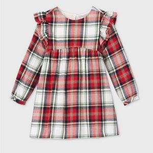 NWT Cat & Jack Toddler Dress, Red Plaid, size 2T